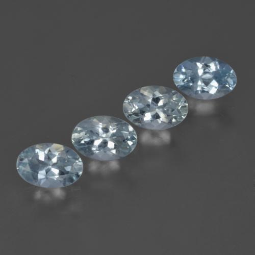 2.04 ctw Blue Aquamarine Stones, Natural Aquamarine in Oval Facet Shape for Sale