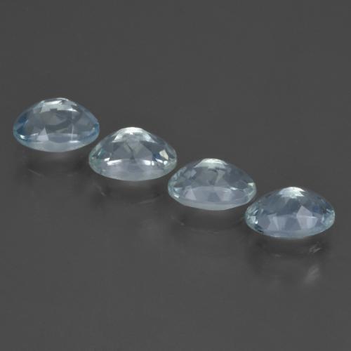 Aquamarine Gemstones in 6.2 x 4.2 mm Size for Sale, Aquamarine Stones in Light Sky Blue Color
