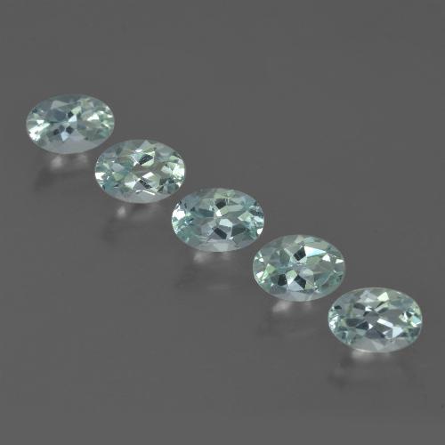 Light Blue Aquamarine Gem - 0.5ct Oval Facet (ID: 418808)
