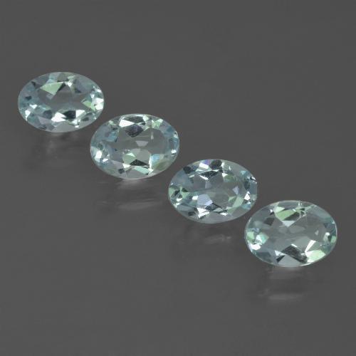 Light Greenish Blue Aquamarin Edelstein - 0.5ct Oval facettiert (ID: 418814)