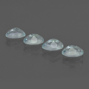 Aquamarine Gemstones in 6 x 4 mm (calibrated) Size for Sale, Aquamarine Stones in Pale Blue Color