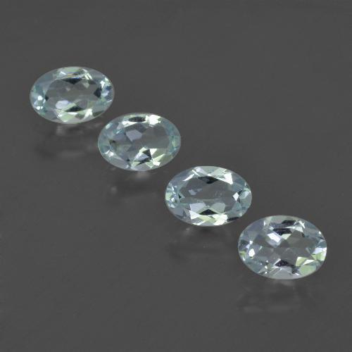 ライトブルー アクアマリン 宝石 - 0.4ct オーバル ファセット (ID: 418859)
