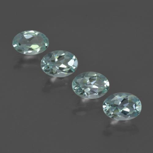 Pale Blue Green Аквамарин Камень - 0.6ct Фасетный Овал (ID: 418860)