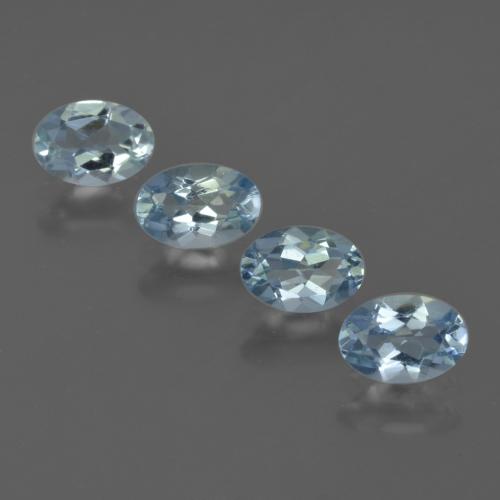 Light Blue Aquamarine Gem - 0.4ct Oval Facet (ID: 418861)