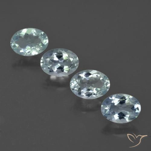 2.77 ct Blue Aquamarine, 7 x 5.1 mm Oval Cut From India, Photo A