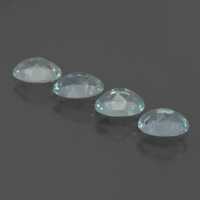 Aquamarine Gemstones in 7 x 5 mm (calibrated) Size for Sale, Aquamarine Stones in Light Blue Color