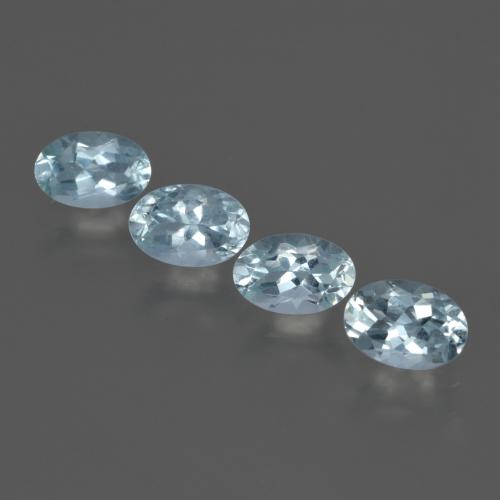hellblau Aquamarin Edelstein - 0.5ct Oval facettiert (ID: 418926)
