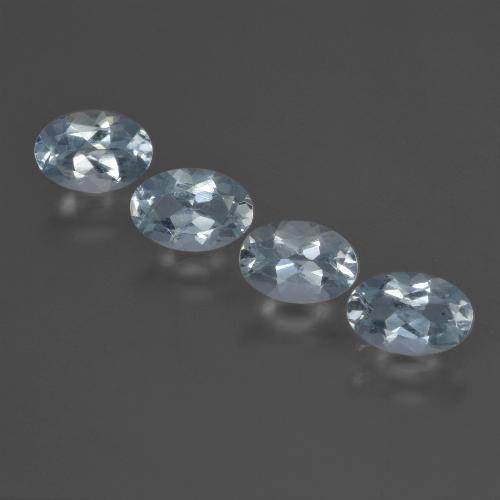 hellblau Aquamarin Edelstein - 0.4ct Oval facettiert (ID: 418950)