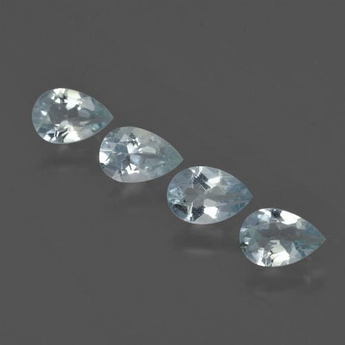Light Blue Aquamarine Gem - 0.4ct Pear Facet (ID: 418997)