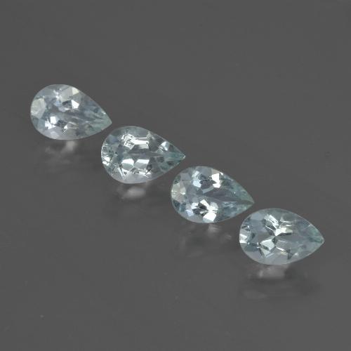 Pale Blue Aquamarine Gem - 0.4ct Pear Facet (ID: 419001)