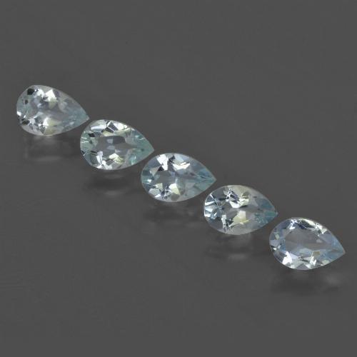 Light Blue Aquamarine Gem - 0.4ct Pear Facet (ID: 419061)