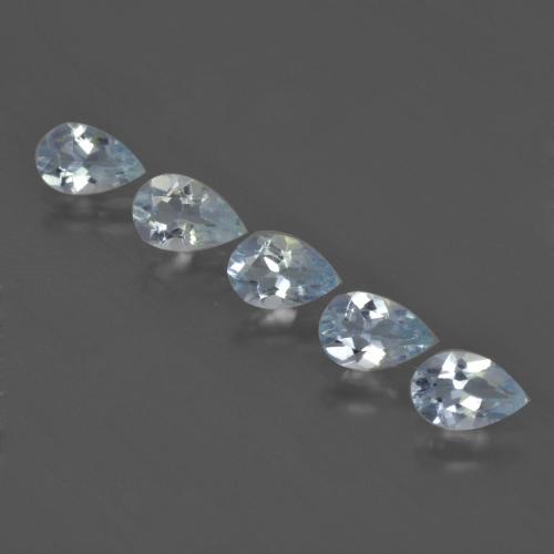Light Sky Blue Aquamarine Gem - 0.4ct Pear Facet (ID: 419063)