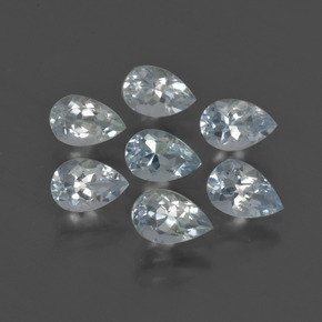 Celeste Acquamarina Gem - 0.4ct Sfaccettatura a pera (ID: 419068)