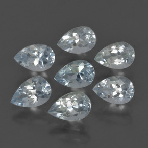 3.00 ctw Blue Aquamarine Stones, Natural Aquamarine in Pear Facet Shape for Sale