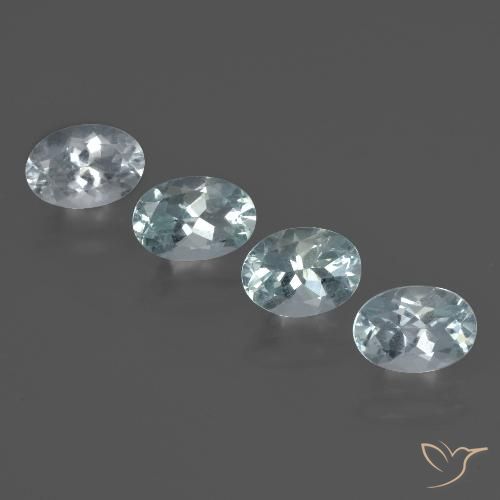 2.94 ct Blue Aquamarine, 7 x 5 mm Oval Cut From India, Photo A