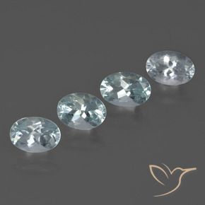 2.94 ctw Blue Aquamarine Stones, Natural Aquamarine in Oval Facet Shape for Sale