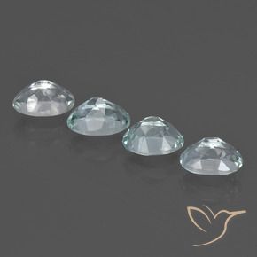 Aquamarine Gemstones in 7 x 5 mm (calibrated) Size for Sale, Aquamarine Stones in Light Aqua Blue Color