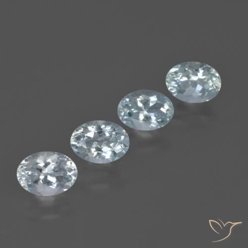 3.09 ctw Blue Aquamarine Stones, Natural Aquamarine in Oval Facet Shape for Sale