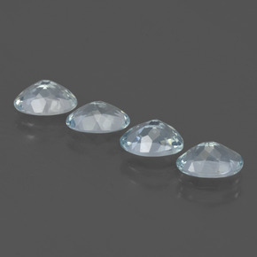 Aquamarine Gemstones in 7 x 5 mm (calibrated) Size for Sale, Aquamarine Stones in Light Aqua Blue Color