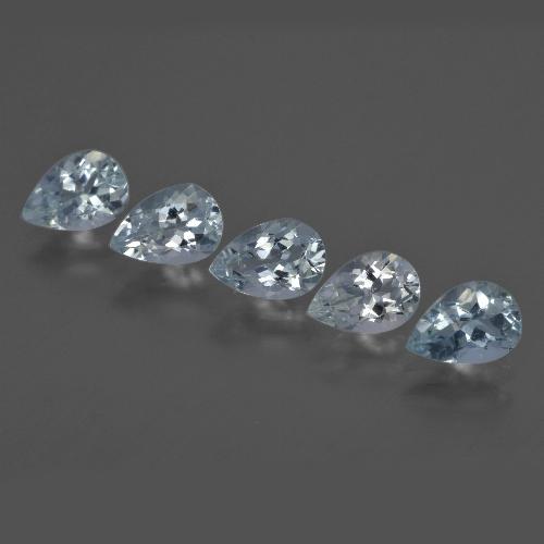 Light Blue Aquamarine Gem - 0.6ct Pear Facet (ID: 419351)