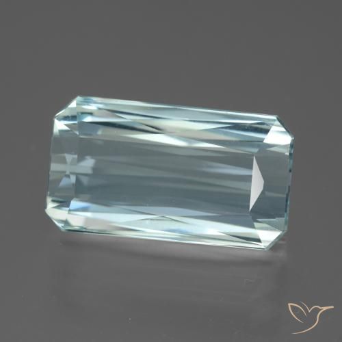 13.81ct Natural Light Aqua Blue Aquamarine, Emerald Cut, VVS