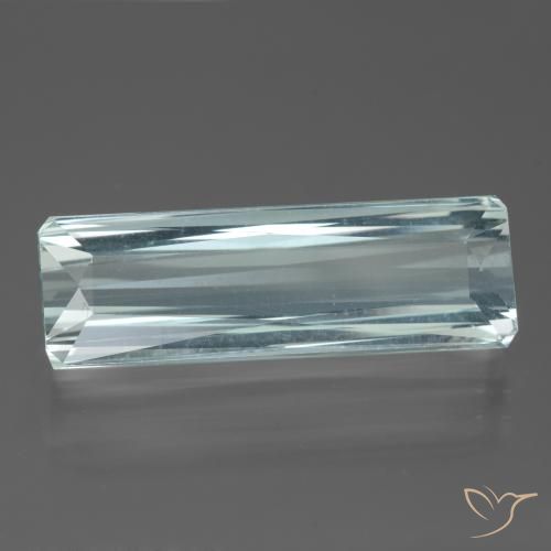 13.90ct Natural Light Aqua Blue Aquamarine, Emerald Cut, VVS
