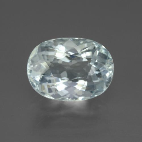 Light Aqua Blue Aquamarine Gem - 3.1ct Oval Facet (ID: 450893)