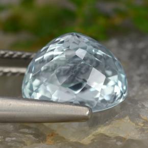 Aquamarine Gemstone in 10.3 x 8.6 mm Size for Sale, Aquamarine Stone in Light Aqua Blue Color