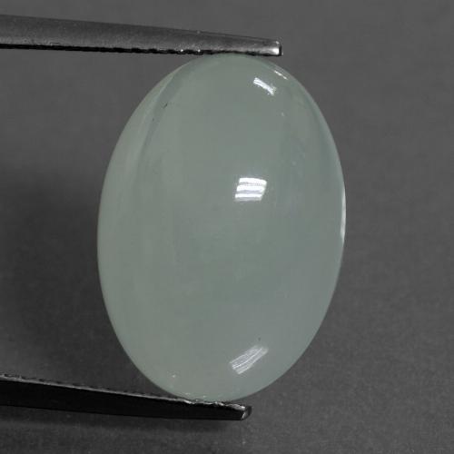 Light Grey Green Aquamarine Gem - 11ct Oval Cabochon (ID: 451464)