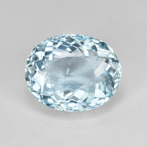 Celeste Aguamarina Gema - 5.2ct Corte Portuguesa en Forma Óvalo (ID: 453029)