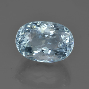 Azul agua claro Aguamarina Gema - 5.6ct Corte Portuguesa en Forma Óvalo (ID: 453036)