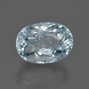 5.6 carat Oval 12.5x8.9 mm Blue Aquamarine Gemstone