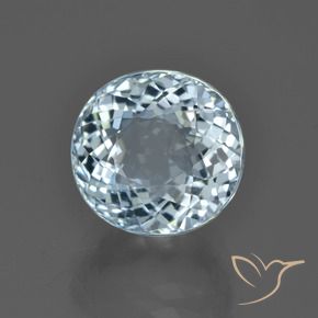5.18 ct Blue Aquamarine Stone, Natural Aquamarine in Oval Portuguese-Cut Shape for Sale