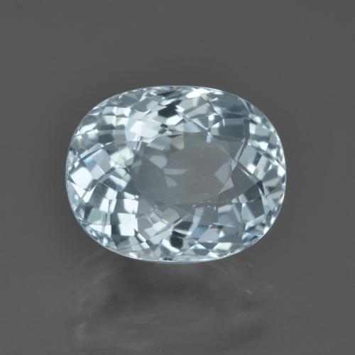 5.14 ct Blue Aquamarine Stone, Natural Aquamarine in Oval Portuguese-Cut Shape for Sale