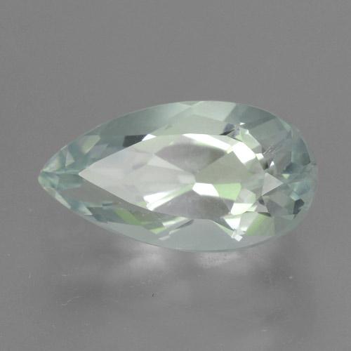 2.75 ct White Aquamarine Stone, Natural Aquamarine in Pear Facet Shape for Sale