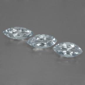 2.89 ctw Blue Aquamarine Gemstones, Aquamarine Gems in Marquise Facet Shape for Sale.