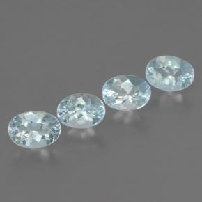 2.12 ctw Blue Aquamarine Stones, Natural Aquamarine in Oval Facet Shape for Sale