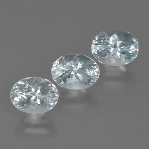 2.93 ctw Blue Aquamarine Stones, Natural Aquamarine in Oval Facet Shape for Sale