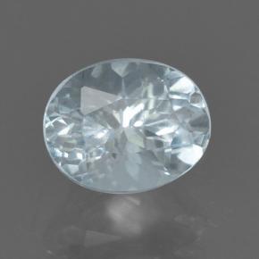 0.90 ct White Aquamarine Stone, Natural Aquamarine in Oval Facet Shape for Sale
