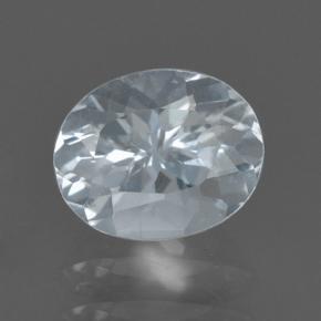青みがかったホワイト アクアマリン 宝石 - 0.8ct オーバル ファセット (ID: 465623)