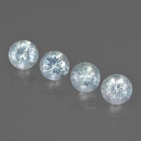 Azul celeste claro Aguamarina Gema - 0.6ct Faceta Redonda (ID: 465733)