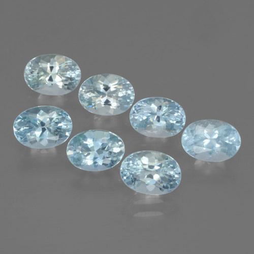Baby Blue Aquamarine Gem - 0.6ct Oval Facet (ID: 465856)
