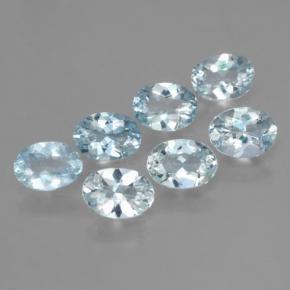 3.28 ctw Blue Aquamarine Stones, Natural Aquamarine in Oval Facet Shape for Sale