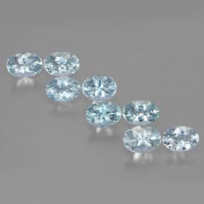 Light Aqua Blue Aquamarin Edelstein - 0.4ct Oval facettiert (ID: 465864)