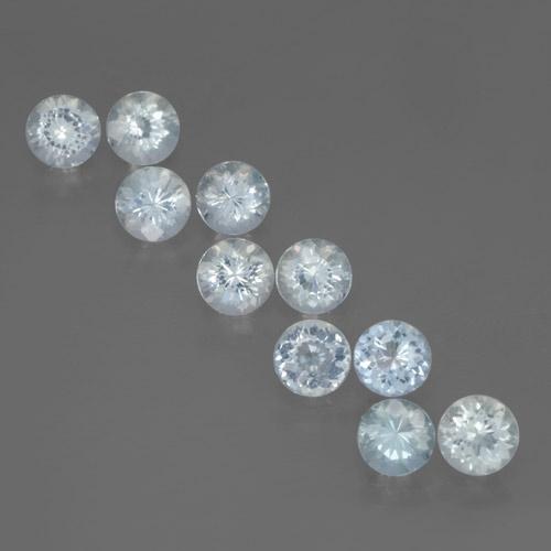Pale Blue Aquamarine Gem - 0.4ct Round Facet (ID: 465865)