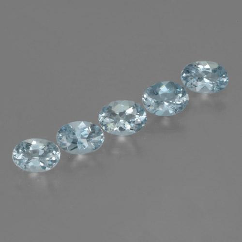 1.81 ctw Blue Aquamarine Stones, Natural Aquamarine in Oval Facet Shape for Sale