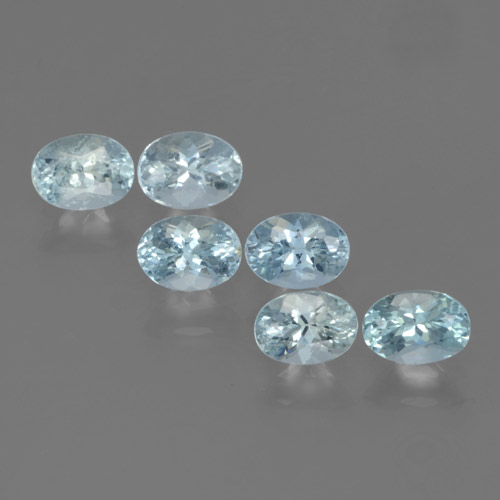 Light Blue Aquamarine Gem - 0.4ct Oval Facet (ID: 465892)