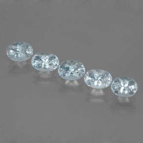 Light Blue Aquamarine Gem - 0.5ct Oval Facet (ID: 465895)
