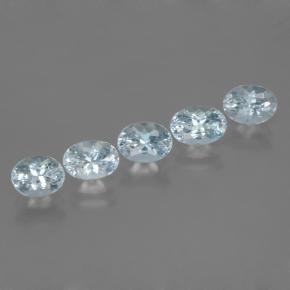 2.72 ctw Blue Aquamarine Stones, Natural Aquamarine in Oval Facet Shape for Sale