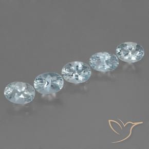 3.14 ctw Blue Aquamarine Stones, Natural Aquamarine in Oval Facet Shape for Sale